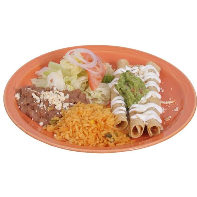 Chicken flautas dinner.