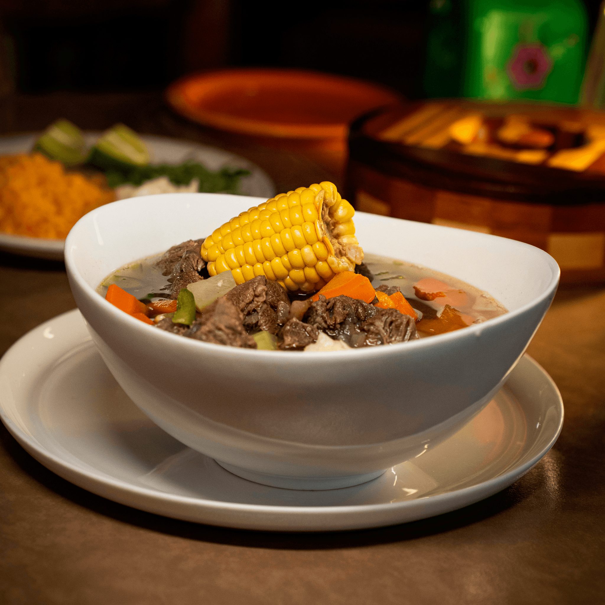 Caldo de res.