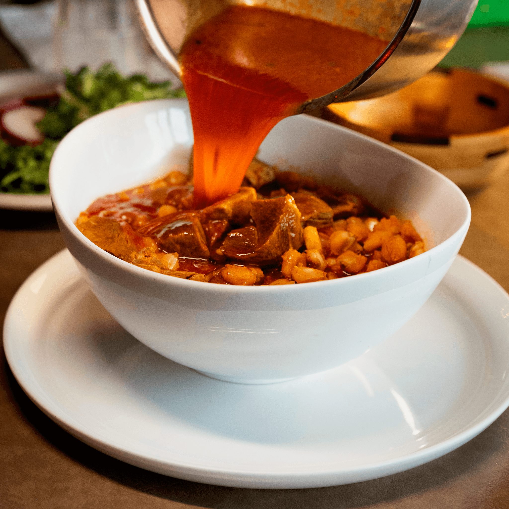 Pozole rojo.
