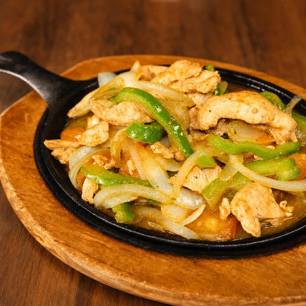 Chicken fajitas.