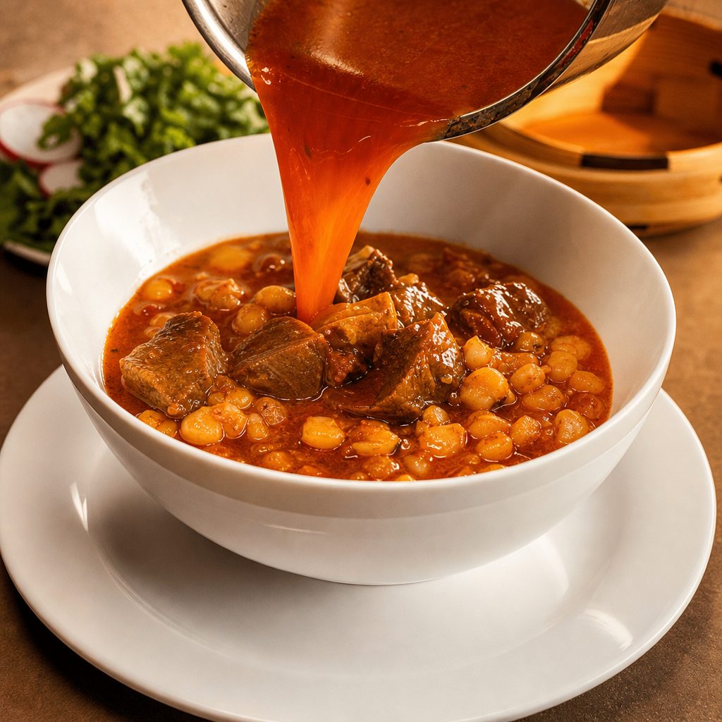 Pozole rojo.