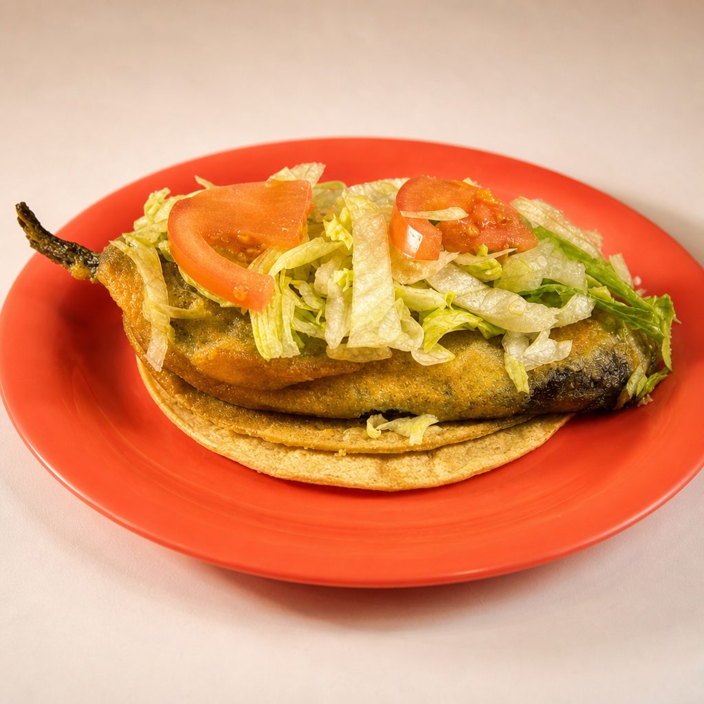 Chile relleno taco.