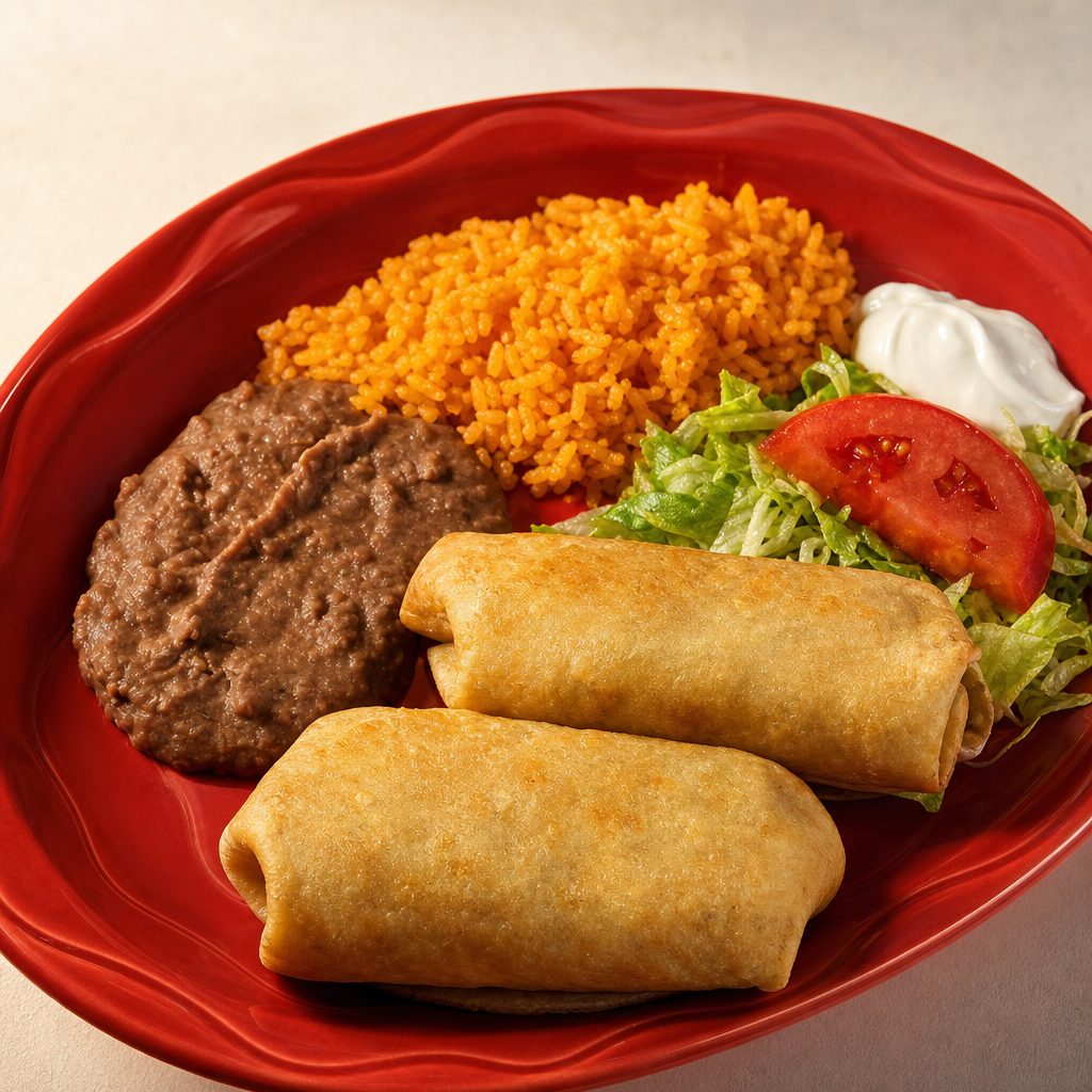 Chimichanga dinner.