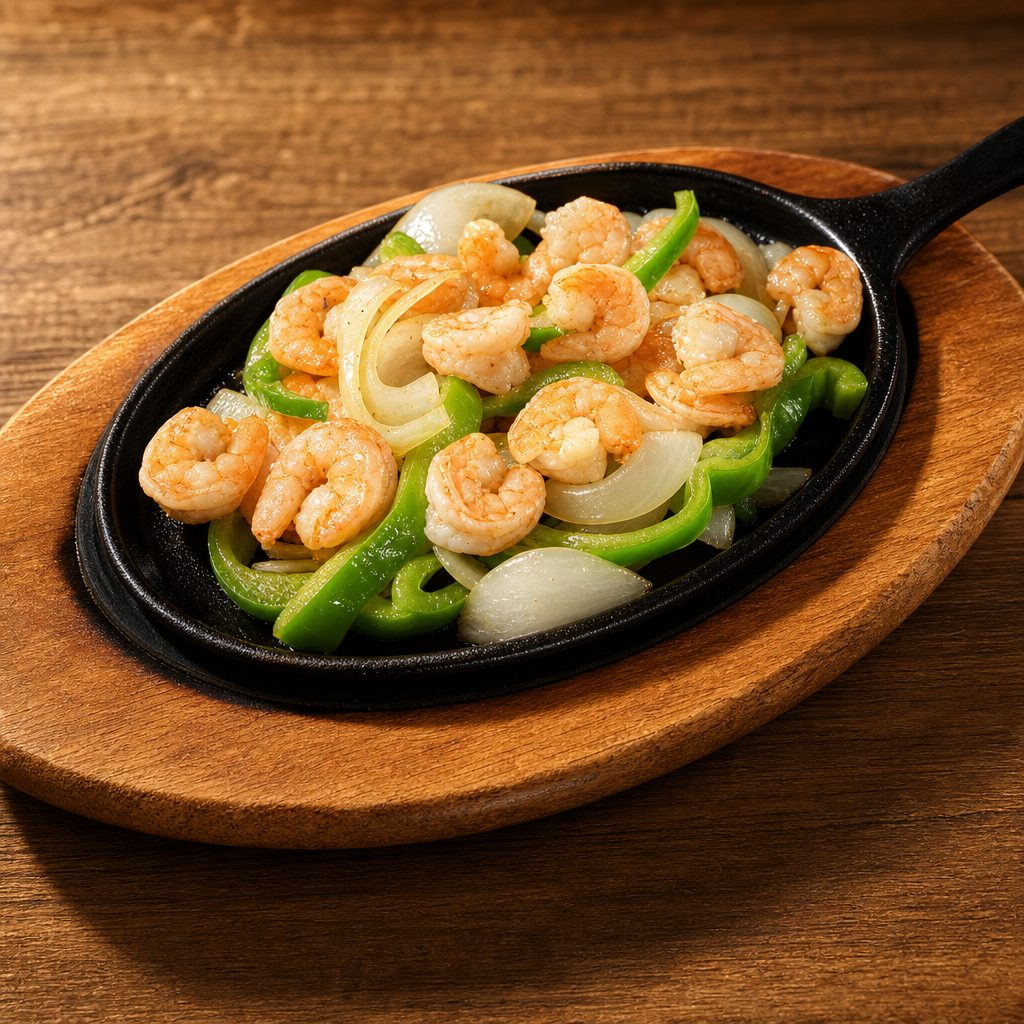 Shrimp fajitas.