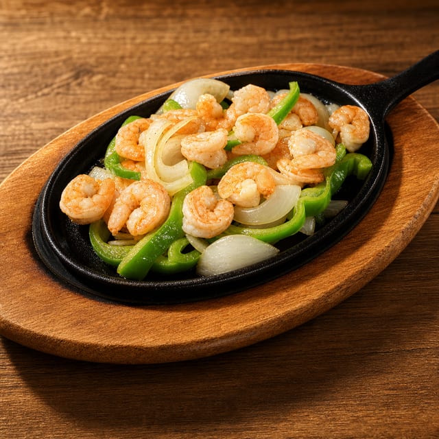 Shrimp fajitas.