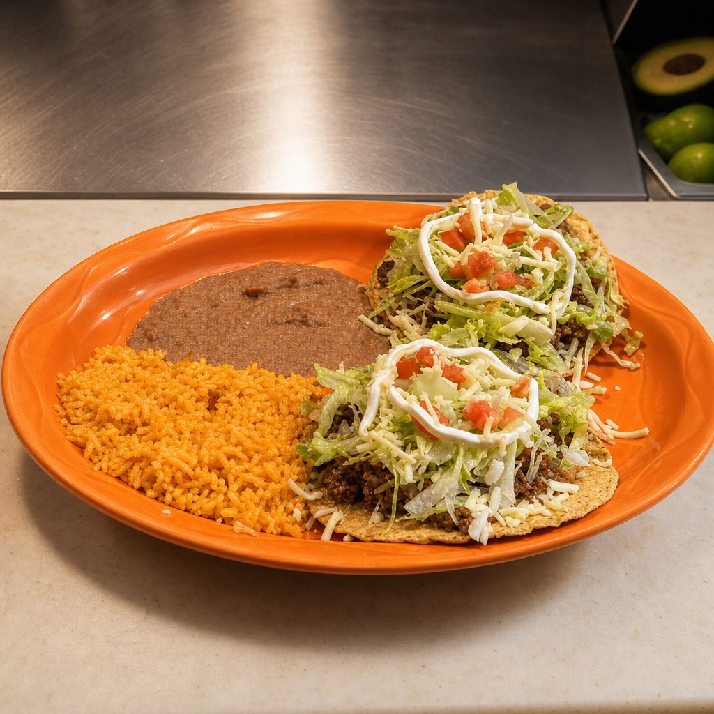 Tostada lunch plate.