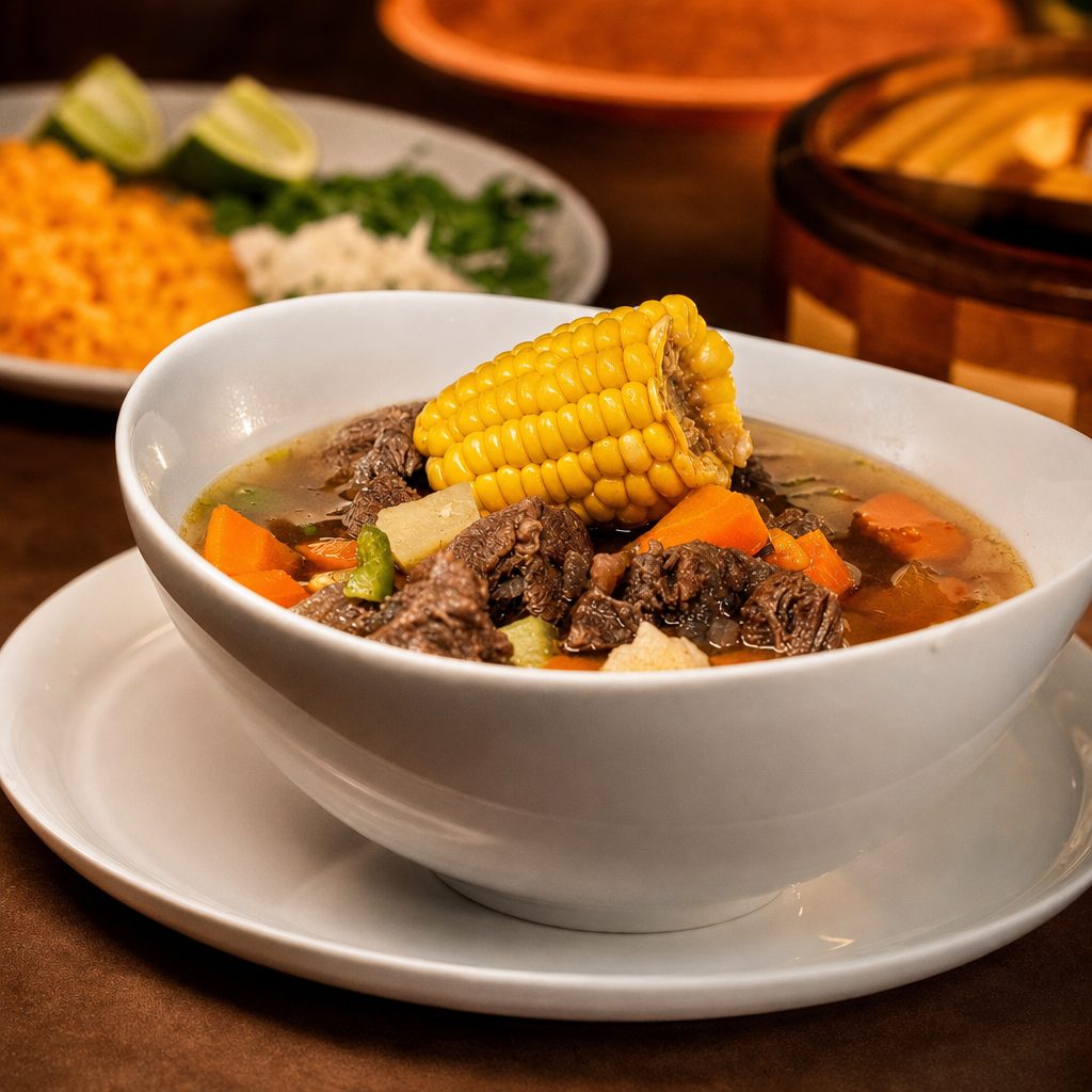 Caldo de res.