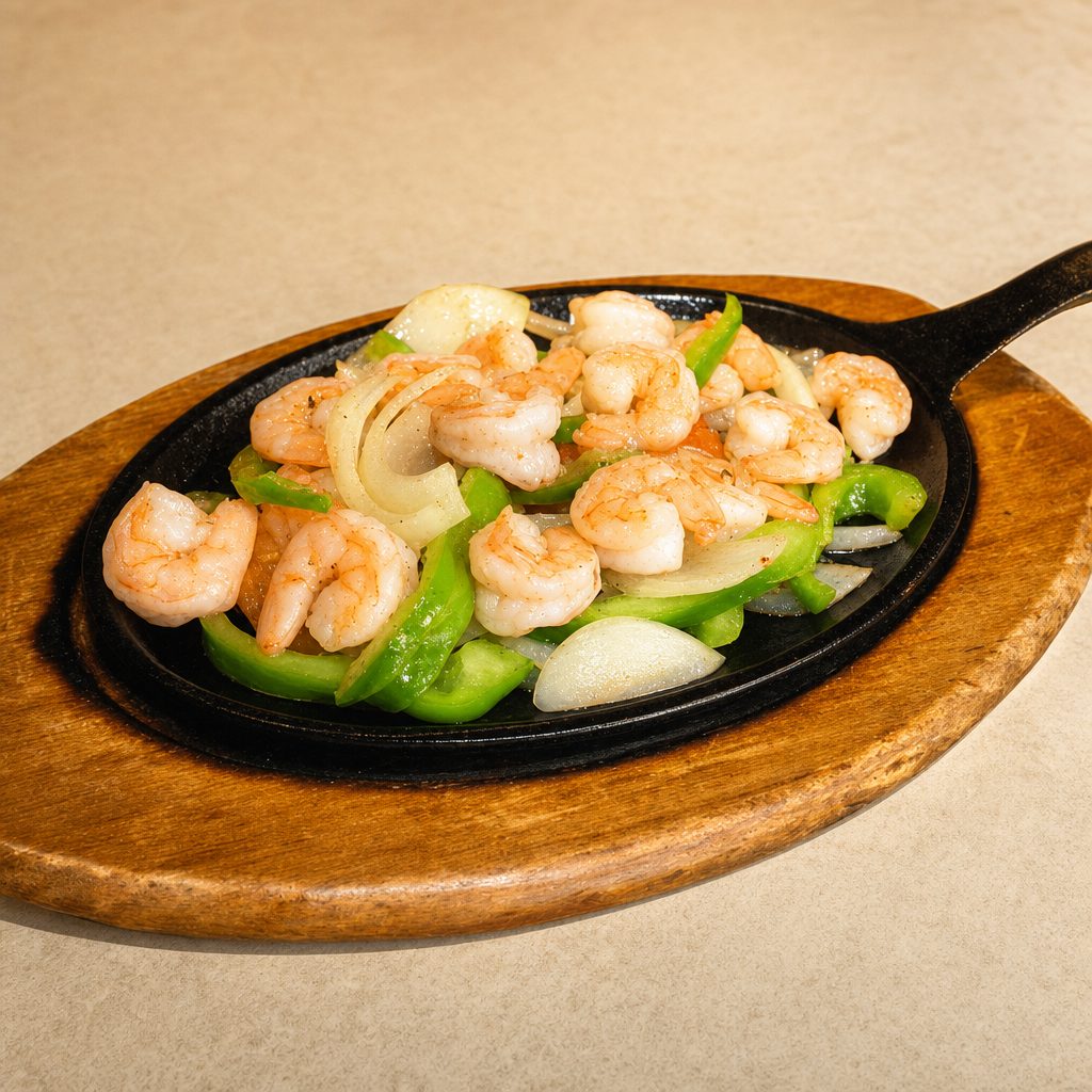 Shrimp fajitas.