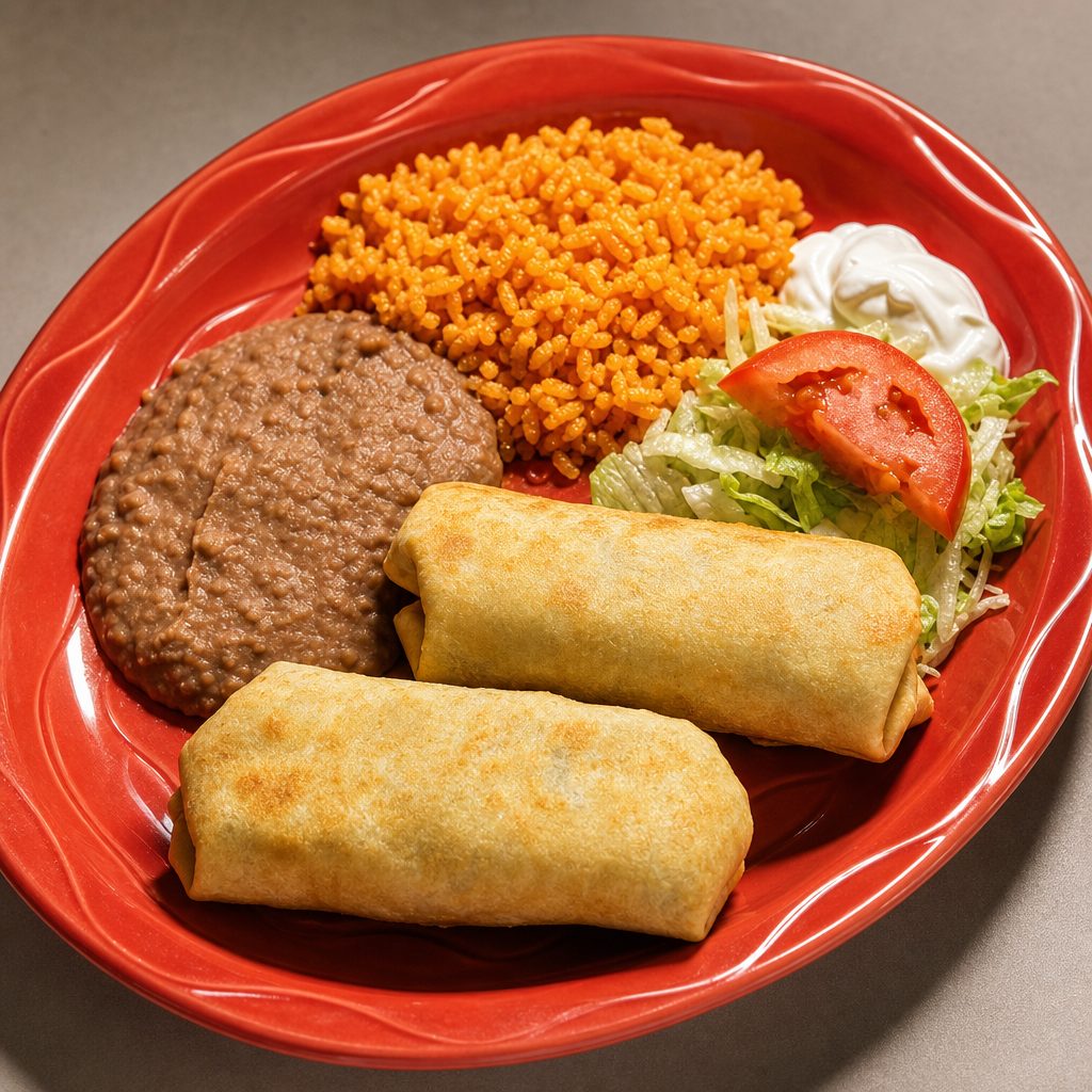 Chimichanga dinner.