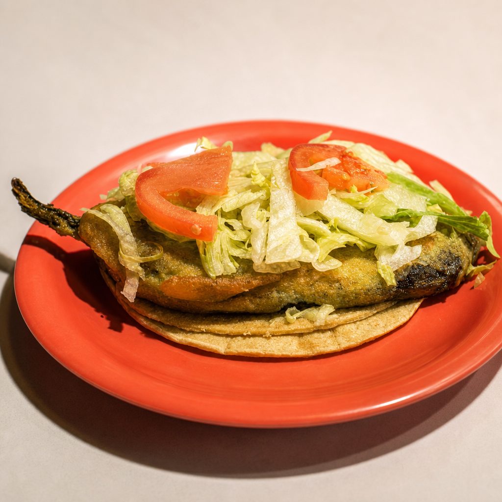 Chile relleno taco.