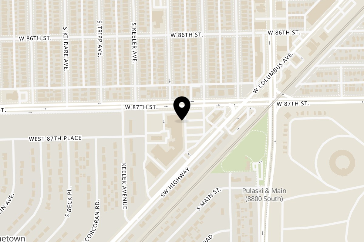 Map showing the location of La Playita Mexican Restaurant Bar & Grill Hometown on 4056 SW Hwy in Hometown